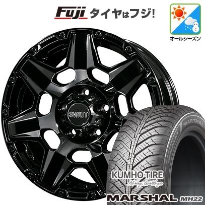 KUMHO - 【新品国産車用5穴114.3】 | オール時期タイア 車輪4本仕掛ける | 215/65R16 | マーシャル MH22(押さえる) | クライメイト スワット(SBC) | 7J 16in タイヤ、ホイール-オールシーズンタイヤ、ホイールセット-自動車