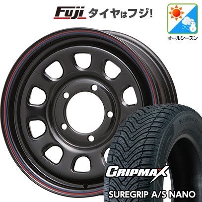 【新品】ジムニーシエラ オールシーズンタイヤ ホイール４本セット 195/80R15 GRIP MAX シュアグリップ オールシーズン ナノ(限定) MLJ デイトナSS 15インチ