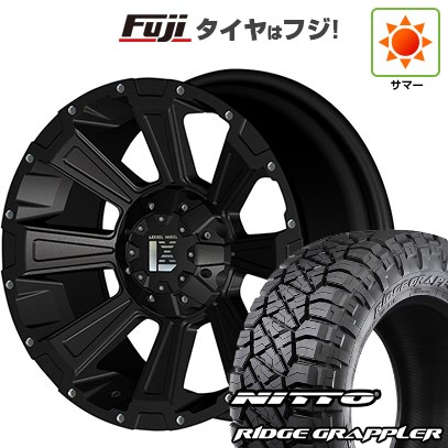 【パンク保証付き】【新品】プラド/ハイラックス 夏タイヤ ホイール４本セット 265/70R17 NITTO リッジグラップラー オフビート レクセル デスロック 17インチ