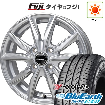 【新品 軽自動車】 夏タイヤ ホイール4本セット 155/65R13 ヨコハマ ブルーアース AE-01 ホットスタッフ エクスターST 13インチ