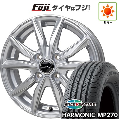 【新品国産車用 4穴100車】 夏タイヤ ホイール4本セット 185/65R14 ミレバー ハーモニック MP270(限定) ホットスタッフ エクスターST 14インチ
