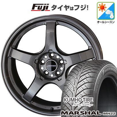 KUMHO - 【新品】雰囲気 オール時期タイア 車輪4本仕掛ける 205/50R17 クムホ マーシャル MH22(押さえる) 共豊 トレーサー GT-V 17in オールシーズンタイヤ、ホイールセット-車、バイク、自転車