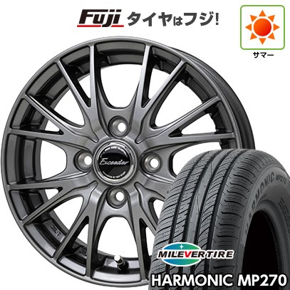 【新品国産車用 4穴100車】 夏タイヤ ホイール4本セット 175/70R14 ミレバー ハーモニック MP270(限定) ホットスタッフ エクシーダー E05II 14インチ