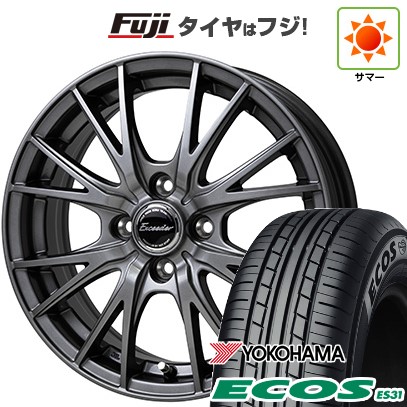 日本製 【新品 軽自動車】N-BOX タント 夏タイヤ ホイール4本セット 165/55R15 ヨコハマ エコス ES31 ホットスタッフ エクシーダー E05II 15インチ