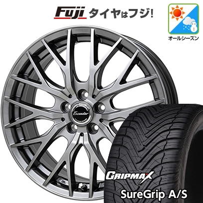 【新品国産車用5穴114.3】 | オールシーズンタイヤ ホイール4本セット | 225/40R18 | グリップマックス Sure Grip AS | エクシーダー E05II 18インチ