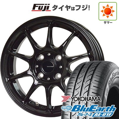 【新品国産車用 4穴100車】 夏タイヤ ホイール4本セット 185/70R14 ヨコハマ ブルーアース AE-01F ホットスタッフ ジースピード G-07 14インチ