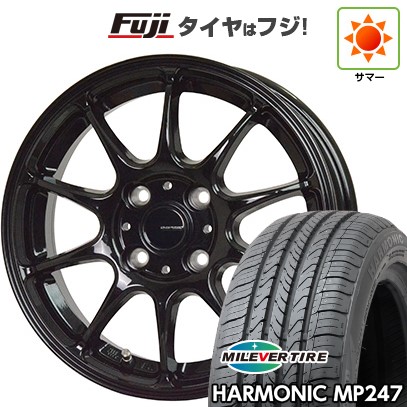 【新品 軽自動車】 夏タイヤ ホイール4本セット 165/55R14 ミレバー ハーモニック MP247(限定) ホットスタッフ ジースピード G-07 14インチ