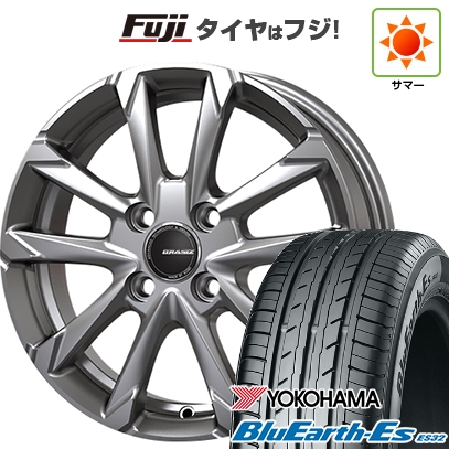 【新品国産車用4穴100】 | 夏タイヤ ホイール4本セット | 185/65R14 | ヨコハマ ブルーアース ES32 | コーセイ クレイシズ GC36F | 5J 14インチ
