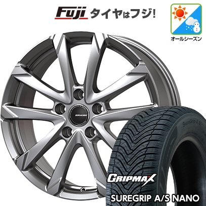 【新品国産車用5穴114.3】 | オールシーズンタイヤ ホイール4本セット | 225/65R17 | シュアグリップ AS ナノ | コーセイ クレイシズ GC36F | 7J 17インチ