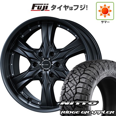 【パンク保証付き】【新品】プラド 夏タイヤ ホイール4本セット 275/55R20 ニットー リッジグラップラー エムズスピード ジュノウ クリスタルライン 20インチ