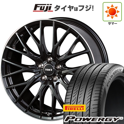 PIRELLI - 【新品国産車用5穴114.3】 | 夏タイア 銀輪4本仕かける | 245/40R20 | ピレリ パワジー | TOMS トムス(トヨタ車専用) TH05 | 20in