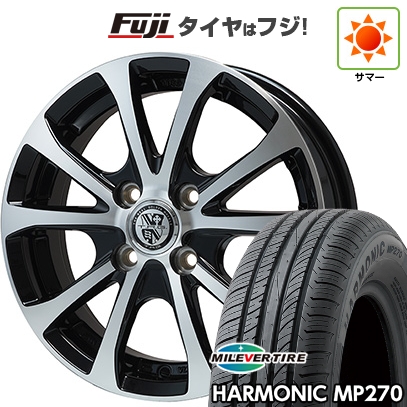 【新品国産車用4穴100】 | 夏タイア 車輪4本仕掛ける | 185/65R14 | ミ生き胆 ハーモニック MP270(押さえる) | ビッグウエイ TRG-厩舎 XPII | 5J 14in 車、バイク、自転車-タイヤ、ホイール