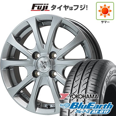 【新品国産車用 4穴100車】 夏タイヤ ホイール4本セット 185/70R14 ヨコハマ ブルーアース AE-01F ビッグウエイ TRG-バーンII 14インチ