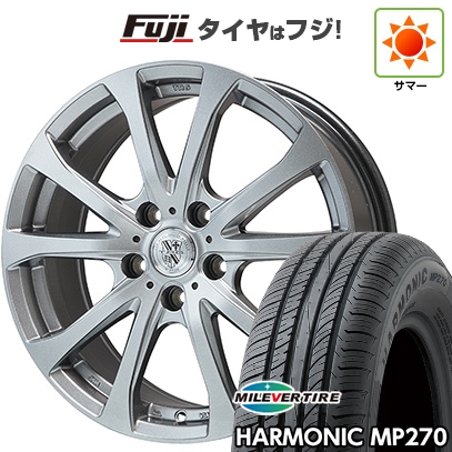 【新品】フリード 5穴/114 夏タイヤ ホイール4本セット 195/55R16 ミレバー ハーモニック MP270(限定) ビッグウエイ TRG-バーンII 16インチ