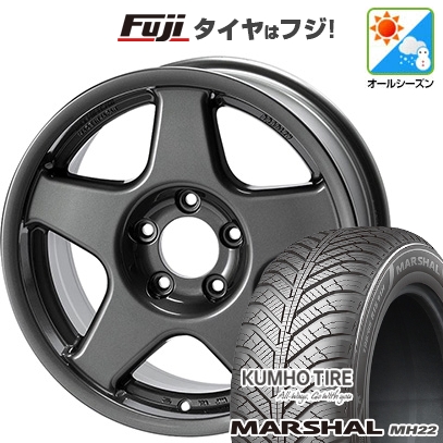 【新品国産車用5穴114.3】 | オールシーズンタイヤ ホイール4本セット | 215/60R17 | マーシャル MH22(限定) | ブラッドレー V 17インチ