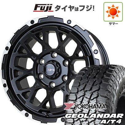 【新品国産車用 6穴139.7車】 夏タイヤ ホイール4本セット 285/70R17 ヨコハマ ジオランダー A/T4 G018 OWL/RBL 4X4エンジニア エアージー ロックス 17インチ