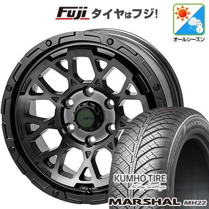 KUMHO - 【新品国産車用5穴114.3】 | オール時季タイア 銀輪4本仕かける | 225/60R17 | マーシャル MH22(押さえる) | エアージー ロックス GhostEdition 17in