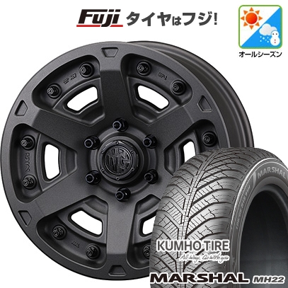 新品国産車用5穴114.3 | オールシーズンタイヤ ホイール4本セット | 215/65R16 | マーシャル MH22(限定) | クリムソン マーテルギア(MG) アーマーFF 16インチ