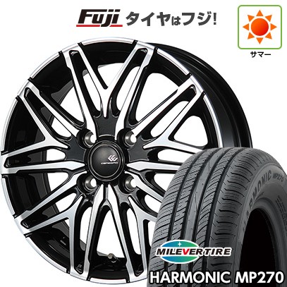 【新品国産車用 4穴100車】 夏タイヤ ホイール4本セット 185/65R14 ミレバー ハーモニック MP270(限定) トピー セレブロ WA45 14インチ