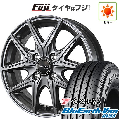 【新品 軽自動車】軽トラ 軽バン 夏タイヤ ホイール4本セット 145/80R12 80/78N ヨコハマ ブルーアース Van RY55 トピー シビラ NEXT F05 12インチ