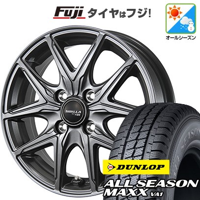 新品 プロボックス/サクシード(160系) オールシーズンタイヤ ホイール4本セット 155/80R14 88/86N オールシーズンMAXX VA1 トピー シビラ NEXT F05 14インチ