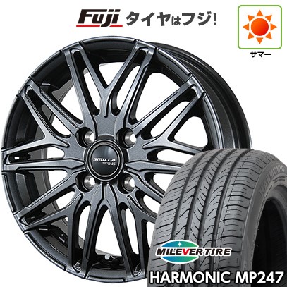 【新品 軽自動車】 夏タイヤ ホイール4本セット 165/55R14 ミレバー ハーモニック MP247(限定) トピー シビラ NEXT W45 14インチ