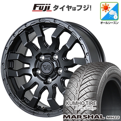 【新品国産車用5穴114.3】 | オールシーズンタイヤ ホイール4本セット | 215/65R16 | クムホ マーシャル MH22(限定) | トピー ヴァブロ RR-01 | 7J 16インチ