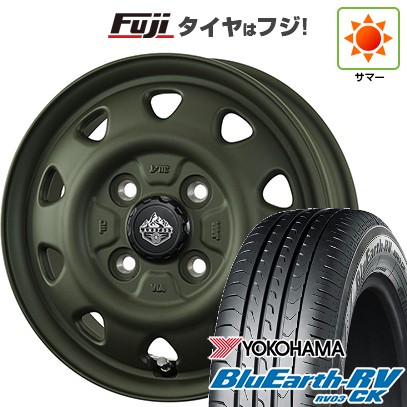 【パンク保証付き】【新品国産車用 4穴100車】 夏タイヤ ホイール4本セット 165/65R14 ヨコハマ ブルーアース RV-03CK トピー ランドフット SWZ 14インチ