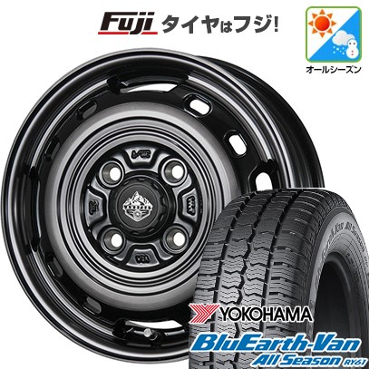 【新品 軽自動車】軽トラ 軽バン オールシーズンタイヤ ホイール4本セット 145/80R12 80/78N ブルーアース Van RY61 トピー ランドフット XFG 12インチ