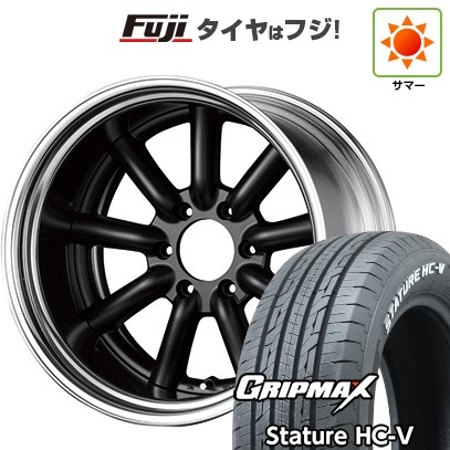 【新品】ハイエース200系 夏タイヤ ホイール4本セット 225/50R18 107/105T GRIPMAX スタチャー HC-V RWL（限定） ファブレス ヴァローネ MC-9 2P 18インチ