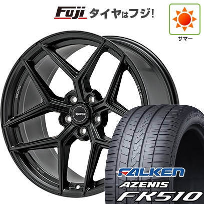 【新品国産車用 5穴114.3車】 夏タイア 銀輪4本仕かける 235/60R18 ファルケン アゼニス FK510 SUV OZ SPARCO FF3 18in