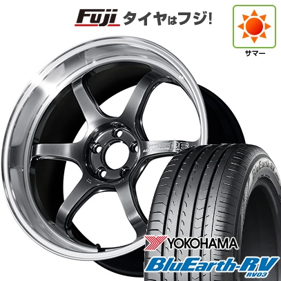 【パンク保証付き】【新品国産車用 5穴114.3車】 夏タイヤ ホイール4本セット 225/50R18 ヨコハマ ブルーアース RV-03 ヨコハマ アドバンレーシング R6 18インチ