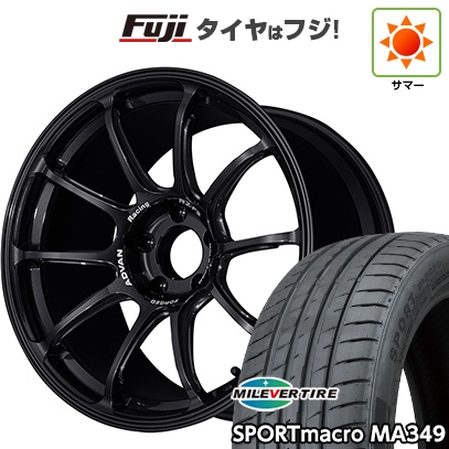 【新品国産車用 5穴114.3車】 夏タイヤ ホイール4本セット 225/45R18 ミレバー スポーツマクロ MA349（限定） ヨコハマ アドバンレーシング RZ-F2 18インチ
