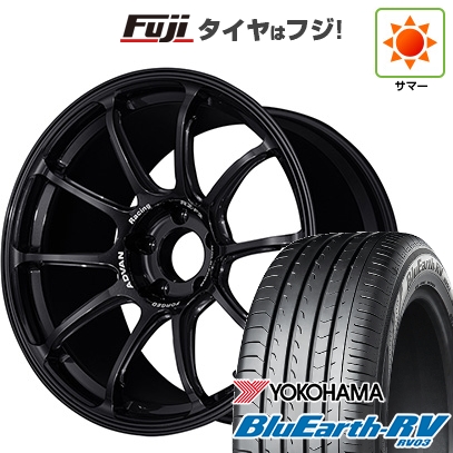 【パンク保証付き】新品国産車用 5穴114.3車 夏タイヤ ホイール4本セット 225/45R18 ヨコハマ ブルーアース RV-03 ヨコハマ アドバンレーシング RZ-F2 18インチ