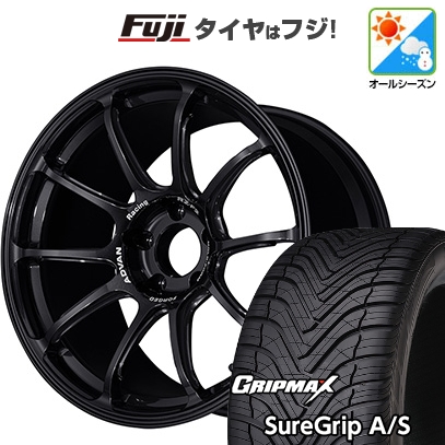 グリップマックス - 【新品国産車用5穴114.3】 | オール時季タイア 銀輪4本仕かける | 225/40R18 | Sure Grip AS | ADVAN Racing RZ-F2 18in