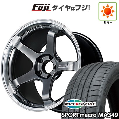 新品国産車用 5穴114.3車 夏タイア 車輪4本仕掛ける 245/45R19 ミ生き胆 運動競技マクロ命令 MA349（押さえる） ヨコハマ アドバンレーシング GT ビヨンド 19in タイヤ、ホイール-夏タイヤ、ホイールセット-車、バイク、自転車