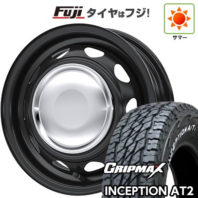 【新品 軽自動車】軽トラ 軽バン 夏タイヤ ホイール4本セット 145R12C 80/78N インセプション A/TII RWL(限定) WEDS スチールホイル ネオキャロ 12インチ