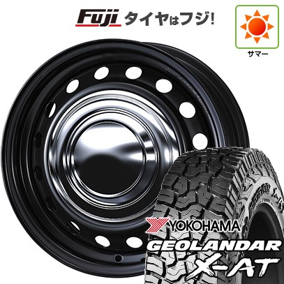 【新品】ハイエース200系 夏タイヤ ホイール4本セット 195/80R15 107/105N YOKOHAMA ジオランダー X-AT G016 OWL WEDS スチールホイル ネオキャロ 15インチ