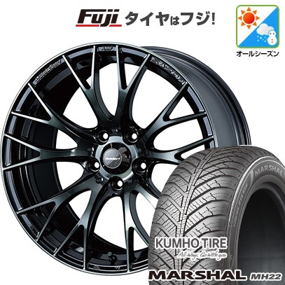 【新品】フリード 5穴/114 オールシーズンタイヤ ホイール4本セット 195/55R16 クムホ マーシャル MH22(限定) WEDS ウェッズスポーツ SA-20R 16インチ