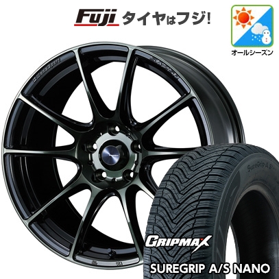 グリップマックス - 【新品国産車用5穴114.3】 | オール時期タイア 車輪4本仕掛ける | 225/65R17 | シュアグリップ AS ナノ | WEDS ウェッズ運動競技 SA-25R | 7J 17in オールシーズンタイヤ、ホイールセット-タイヤ、ホイール-車、バイク、自転車
