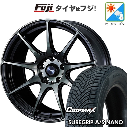 グリップマックス - 【新品国産車用5穴114.3】 | オール時期タイア 車輪4本仕掛ける | 225/65R17 | シュアグリップ AS ナノ | WEDS ウェッズ運動競技 SA-99R | 7J 17in 車、バイク、自転車-オールシーズンタイヤ、ホイールセット-自動車