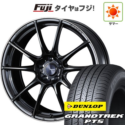 GRANDTREK - 【新品国産車用 5穴114.3車】 夏タイア 車輪4本仕掛ける 225/55R19 ダンロップ グラントレック PT5 WEDS ウェッズ運動競技 SA-25R 19in 夏タイヤ、ホイールセット-自動車