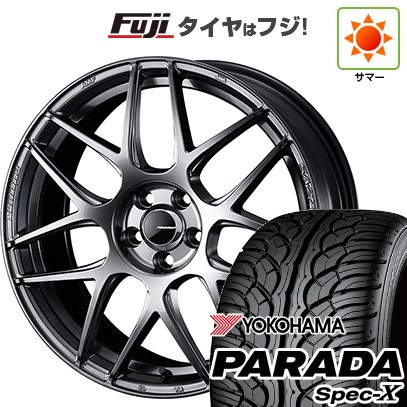 PARADA Spec-X - 【新品国産車用 5穴114.3車】 夏タイア 車輪4本仕掛ける 235/55R20 ヨコハマ WEDS ウェッズ運動競技 SA-27R 20in 夏タイヤ、ホイールセット-自動車