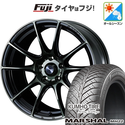 【新品国産車用5穴114.3】 | オールシーズンタイヤ ホイール4本セット | 215/65R16 | マーシャル MH22(限定) | WEDS ウェッズスポーツ SA-25R | 7J 16インチ