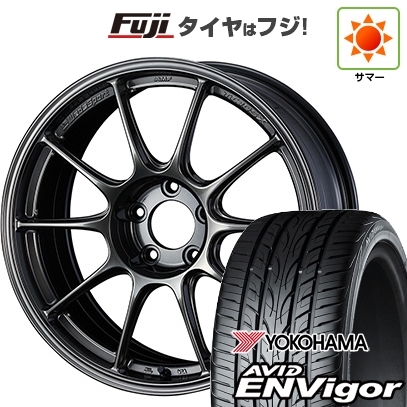 BluEarth - 【新品国産車用 5穴100車】 夏タイア 銀輪4本仕かける 225/55R18 ヨコハマ エイビッド エンビガーS321 WEDS ウェッズ運動競技 TC-105X 18in