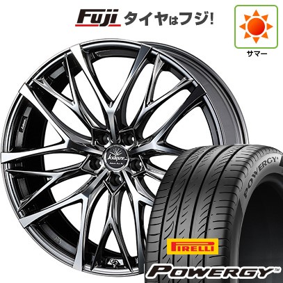 【新品国産車用 5穴114.3車】 夏タイア 銀輪4本仕かける 235/55R18 ピレリ パワジー WEDS ウェッズ クレンツェ ウィーバル 100EVO 18in