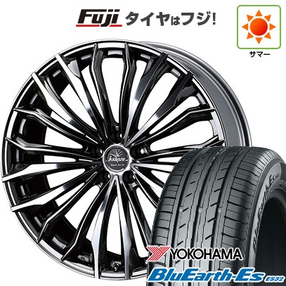 【新品国産車用 5穴114.3車】 夏タイア 銀輪4本仕かける 235/50R18 ヨコハマ 青味地びた ES32 WEDS ウェッズ クレンツェ フェルゼン 358EVO 18in