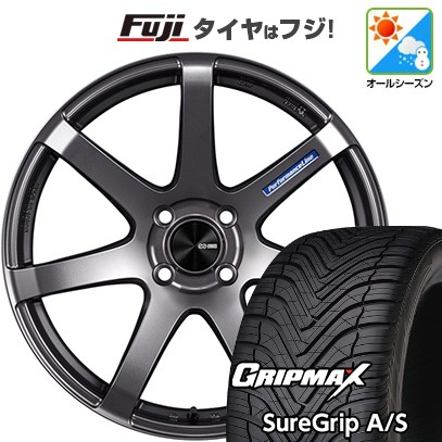 【新品国産車用 5穴114.3車】 オールシーズンタイヤ ホイール4本セット 215/50R18 GRIP MAX シュアグリップ オールシーズン(限定) ENKEI エンケイ PF07 18インチ