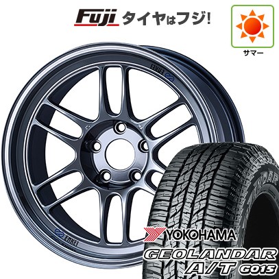 【新品国産車用 5穴114.3車】 夏タイヤ ホイール4本セット 225/65R17 ヨコハマ ジオランダー A/T G015 OWL/RBL ENKEI エンケイ RP-F1 17インチ