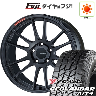 GEOLANDAR - 【新品国産車用5穴114.3】 | 夏タイア 銀輪4本仕かける | 225/60R18 | ジオランダー A/T4 G018 RBL | ENKEI GTC01 RR 18in